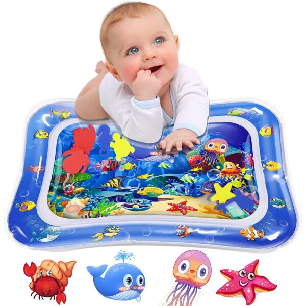Infinno Inflatable Tummy Time Mat Premium Baby Water Play Mat for Infants and Toddlers Baby Toys for 3 to 24 Months, Strengthen Your Baby's Muscles, Portable - Image 2