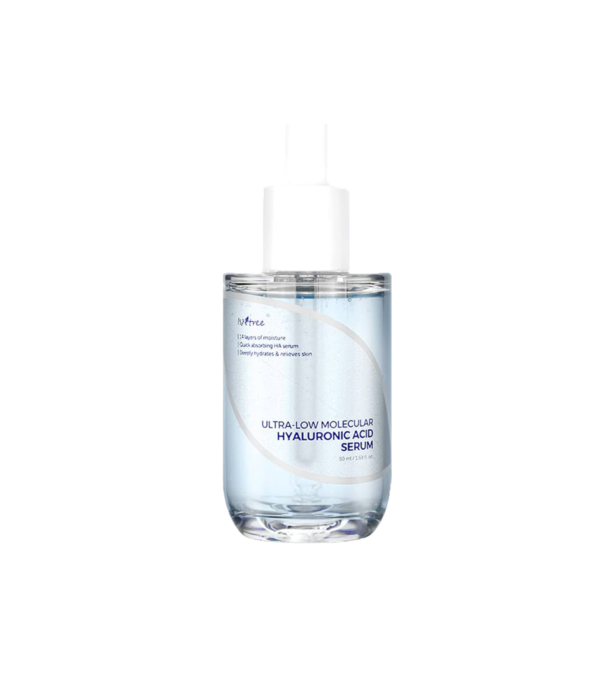 ISNTREE Ultra-low Molecular Hyaluronic acid Serum 50ml, 1.69 fl.oz | Quick absorbing Hyaluronic acid serum | Deeply hydrates and smoothens the skin
