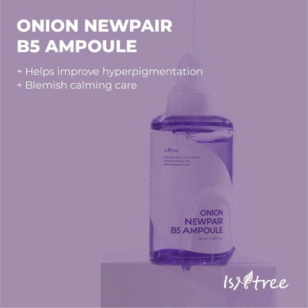 ISNTREE Onion Newpair B5 Ampoule 50ml, 1.69 fl.oz | Blemish and calming care | Mild and watery Formula - Image 3