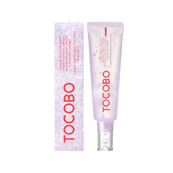 TOCOBO Collagen Brightening Eye Gel Cream 1.73oz / 49g | Quartz Water, Lavender Water Extract, Brightening Eye Care, Eye Lifting | Vegan, Collagen Eye cream
