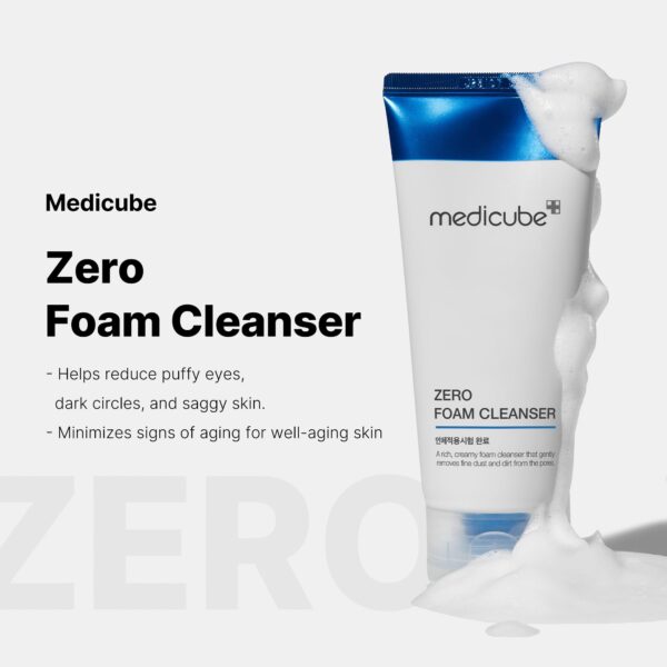 Medicube Zero Foam Cleanser for Sensitive Skin - Sebum Control, Moisture Balance, and Pore Minimization | Korean Skincare - Image 2