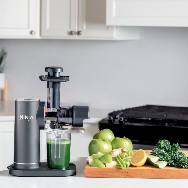 Ninja JC151 NeverClog Cold Press Juicer, Powerful Slow Juicer with Total Pulp Control, Countertop, Electric, 2 Pulp Functions, Dishwasher Safe, 2nd Generation, Charcoal - Image 2