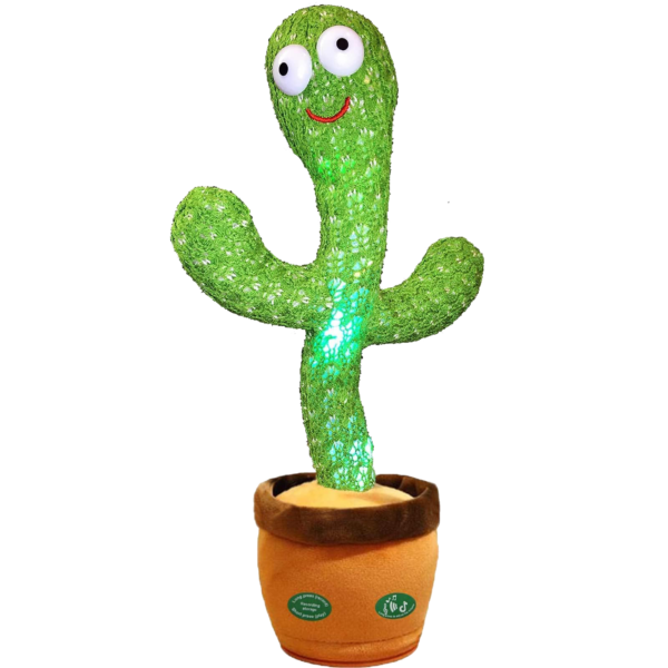 Pbooo Dancing Cactus Mimicking Toy,Talking Repeat Singing Sunny Cactus Toy 120 Pcs Songs for Baby 15S Record Your Sound Sing+Dancing+Recording+LED