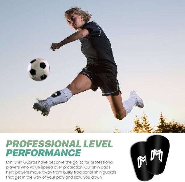 MiniGuards - Mini Shin Guards for Soccer Players - Tiny Shin Pads for Men, Women, Teens - Miniature Shin Guards 3.9 x 2.4 inch - Perfect for High Level Soccer Athletes - Image 2