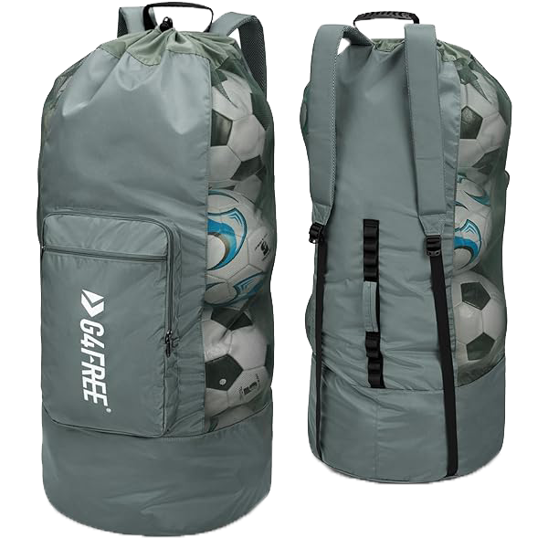 G4Free Extra Large Mesh Ball Bag Soccer Ball Bag Basketball Bag Football Bag Equipment Large Storage Carry Bag Volleyball Bag for Soccer Basketball Football Volleyball Swim