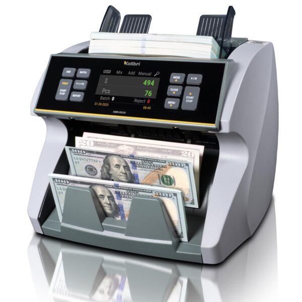 KOLIBRI KBR-1500 V2 Business-Grade Money Counter | Bill Counter, Sorter, Reader with Counterfeit Detection | Mixed Value Money Counting Machine | US Tech Support (3-Year US Warranty) (KBR-1500 V2) - Image 2