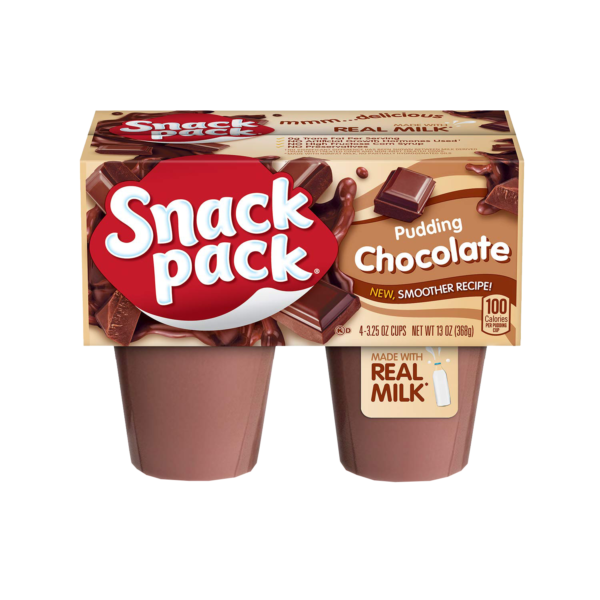Snack Pack Chocolate Pudding, 4 Count Pudding Cups