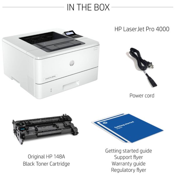 HP LaserJet Pro 4001dw Wireless Black & White Printer (2Z601F#BGJ) - Image 2