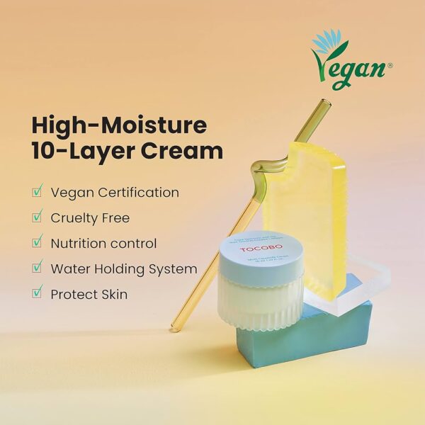 TOCOBO] Multi Ceramide Cream 1.7 Fl oz / 50ml | Moisture cream, Ceramide moisturizer, Korean Skin Care, Natural Ingredients, Sensitive Skin | Cruelty Free, Korean Vegan Cream - Image 2