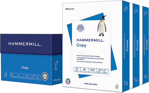 Hammermill Printer Paper, 20 Lb Copy Paper, 11 x 17 - 1 Ream (500 Sheets) - 92 Bright, Made in the USA - Image 2