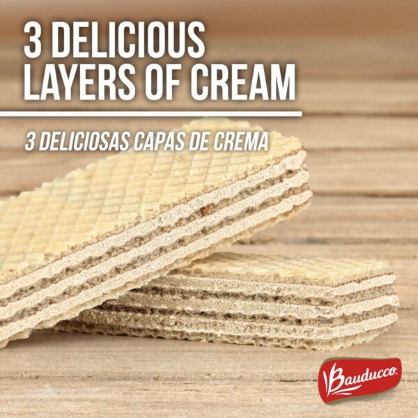 Bauducco Vanilla Wafers - Crispy Wafer Cookies With 3 Delicious, Indulgent, Decadent Layers of Vanilla Flavored Cream - Delicious Sweet Snack or Desert - 5.0 oz (Pack of 1) - Image 2