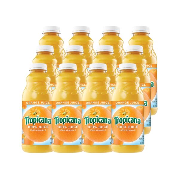 Tropicana 100% Orange Juice, 15.2 fl oz (Pack of 12) - Real Fruit Juices, Vitamin C Rich, No Added Sugars, No Artificial Flavors - Image 3