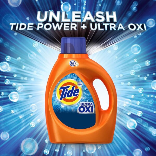 Tide Ultra Oxi Laundry Detergent Liquid Soap, High Efficiency (He), 59 Loads, Blue, 92 Fl Oz (Pack of 1) - Image 2