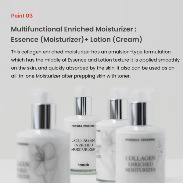 HEIMISH Moringa Ceramide Collagen Enriched Moisturizer 120ml/4.06 fl.oz. - Image 3