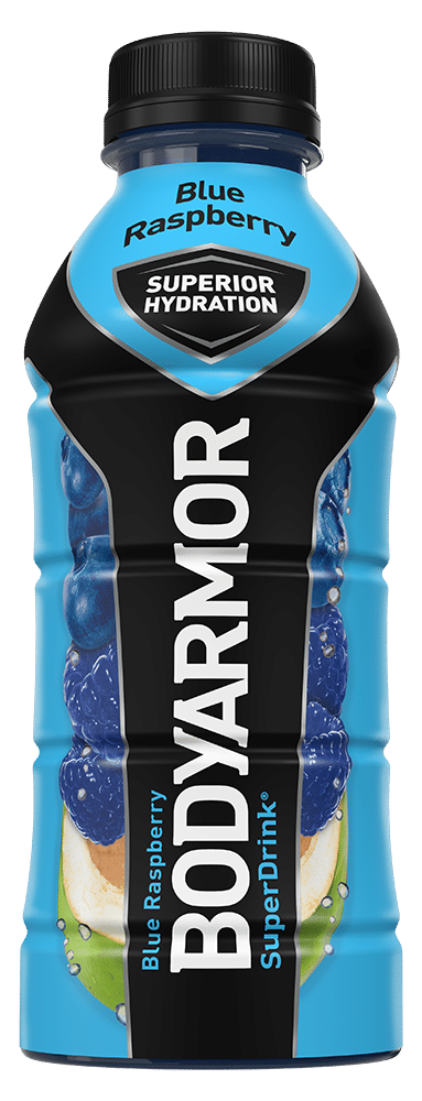 BODYARMOR Sports Drink Sports Beverage, Blue Raspberry, Coconut Water Hydration, Natural Flavors With Vitamins, Potassium-Packed Electrolytes, Perfect For Athletes, 12 Fl Oz (Pack of 8)