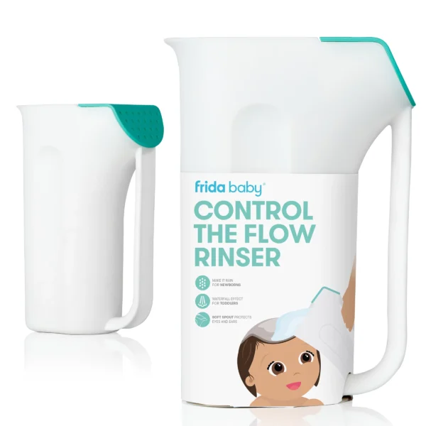 Frida Baby Control The Flow Polypropylene ABS Rinser|Bath Time Rinse Cup with Easy Grip Handle and Removable Rain Shower - Image 3
