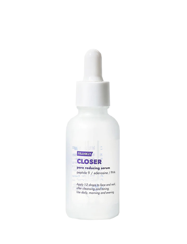 Closer Serum - 9 Peptides & Vegan Collagen, Pore Minimizer & Anti-Aging, Dewy Skin Hydrator, EWG Green, Non-Sticky, Derm-Tested, 1.01 fl. Oz.