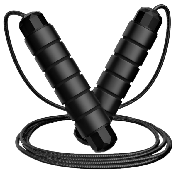 Jump Rope, Tangle-Free Rapid Speed Jumping Rope Cable with Ball Bearings for Women, Men, and Kids, Adjustable Steel Jump Rope Workout with Foam Handles for Fitness, Home Exercise & Slim Body