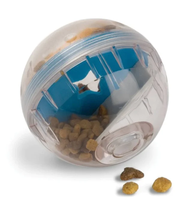 Pet Zone IQ Treat Ball Dog Treat Dispenser Toy Ball Interactive Dog Toy - 4" Dog Food Toy Stimulation, Slow Feeder - Image 2