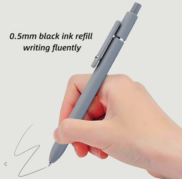 Gel Pens, 5 Pcs 0.5mm Black Ink Pens Fine Point Smooth Writing Pens, High-End Series Pens for Journaling Note Taking, Cute Office School Supplies Gifts for Women Men (Morandi) - Image 3